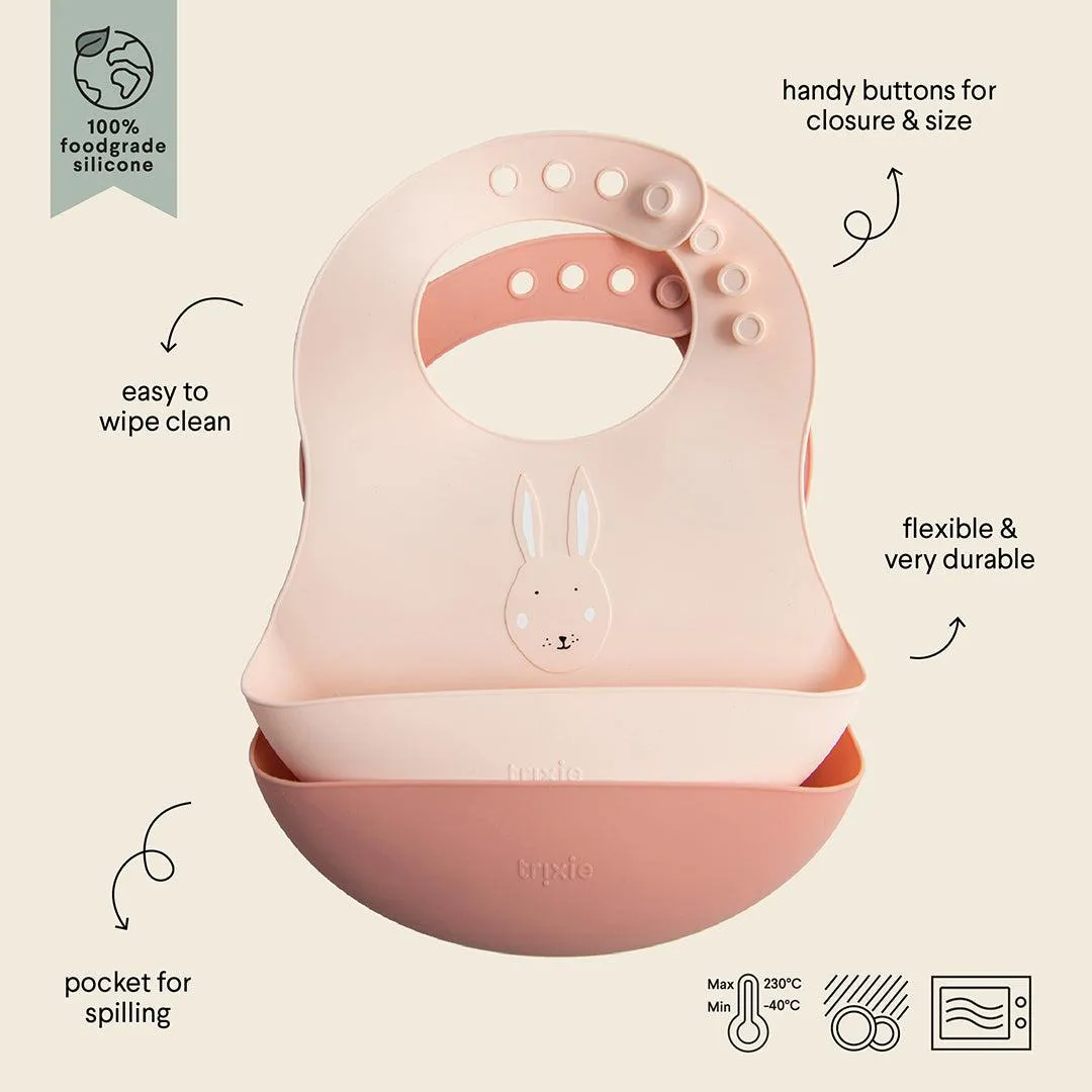 Trixie Silicone Bibs - Mrs Rabbit - 2 Pack