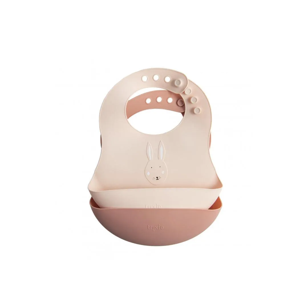 Trixie Silicone Bibs - Mrs Rabbit - 2 Pack