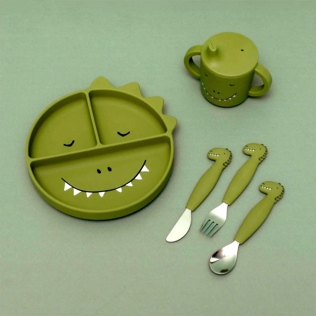 Trixie Silicone Cutlery Set - 3 Pack - Mr Dino