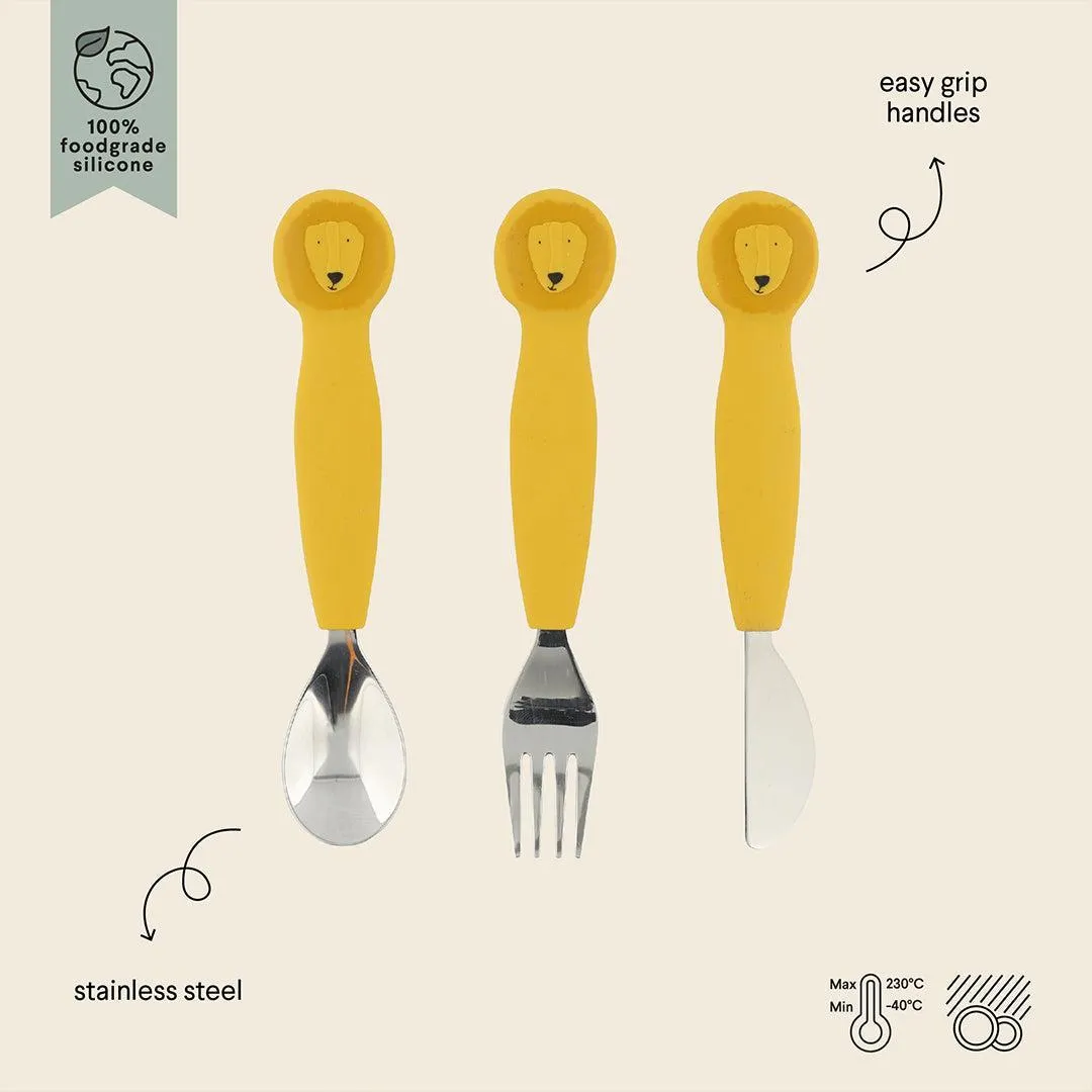 Trixie Silicone Cutlery Set 3 Pack - Mr. Lion