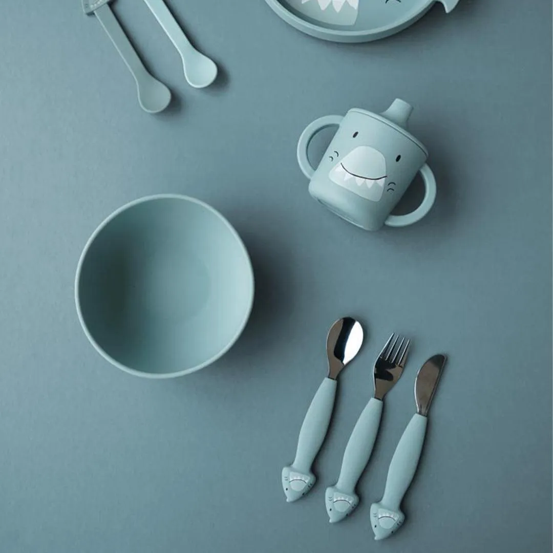 Trixie Silicone Cutlery Set 3 Pack - Mr Shark