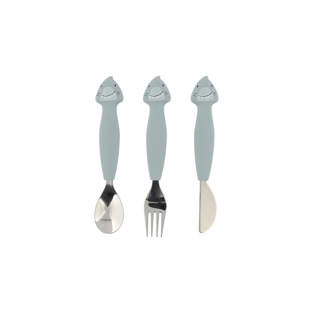 Trixie Silicone Cutlery Set 3 Pack - Mr Shark