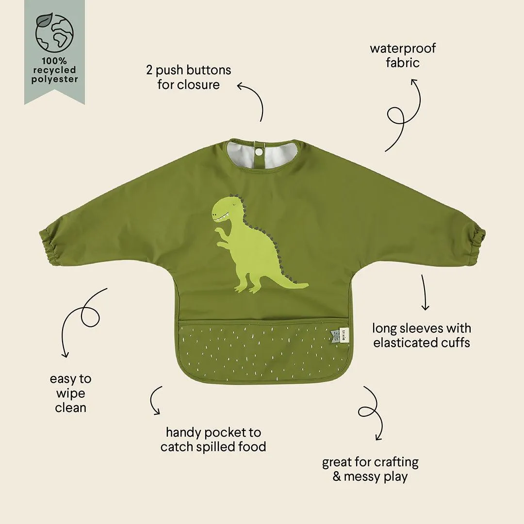 Trixie Waterproof Long Sleeve Bib - Mr Dino