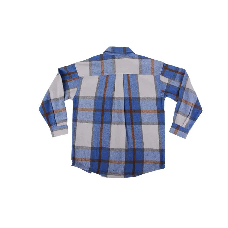 Woven Check Shacket, Corn, Size M